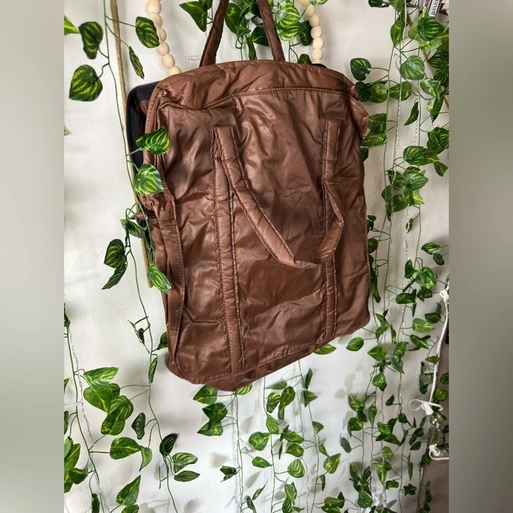 Totes Brown Backpack Quilted Durable Design